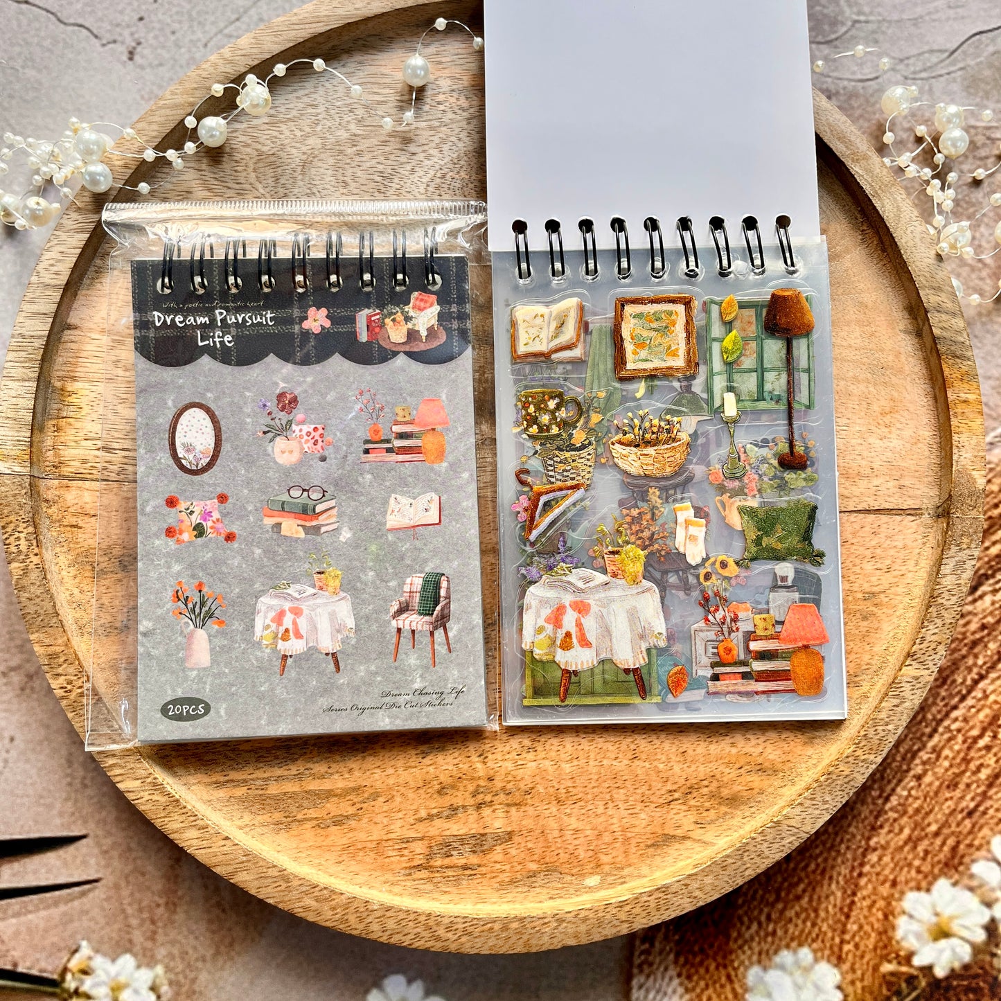 20 Sheets Chasing Dreams Lifestyle Series Lifestyle themed sticker Book