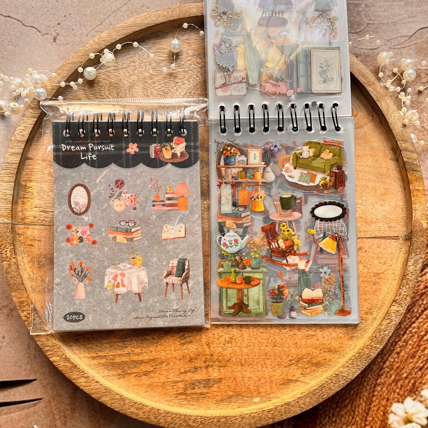 20 Sheets Chasing Dreams Lifestyle Series Lifestyle themed sticker Book