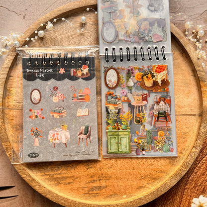 20 Sheets Chasing Dreams Lifestyle Series Lifestyle themed sticker Book