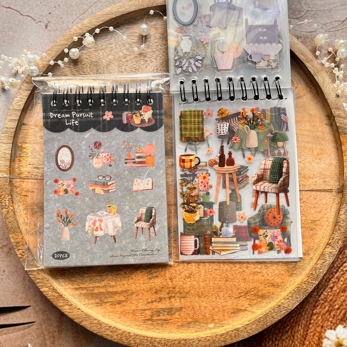 20 Sheets Chasing Dreams Lifestyle Series Lifestyle themed sticker Book
