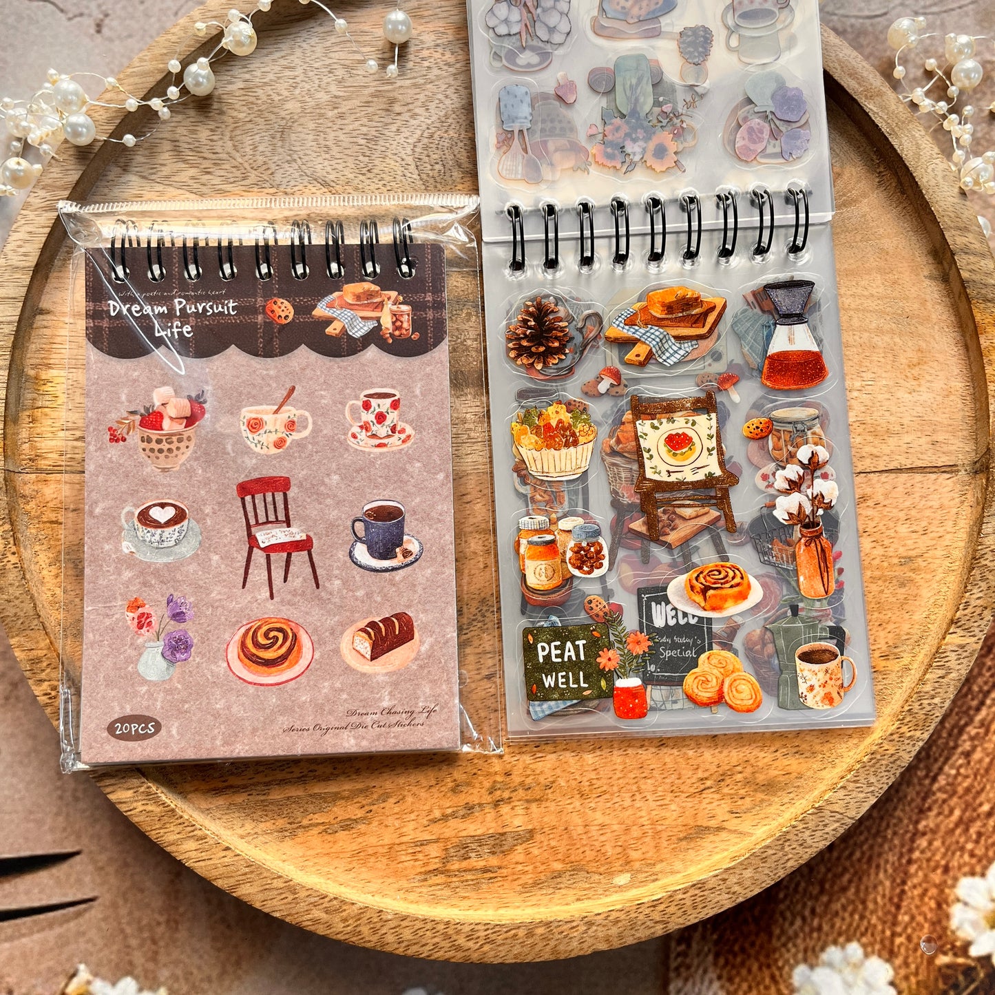 20 Sheets Chasing Dreams Lifestyle Series Lifestyle themed sticker Book