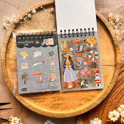 20 Sheets Chasing Dreams Lifestyle Series Lifestyle themed sticker Book