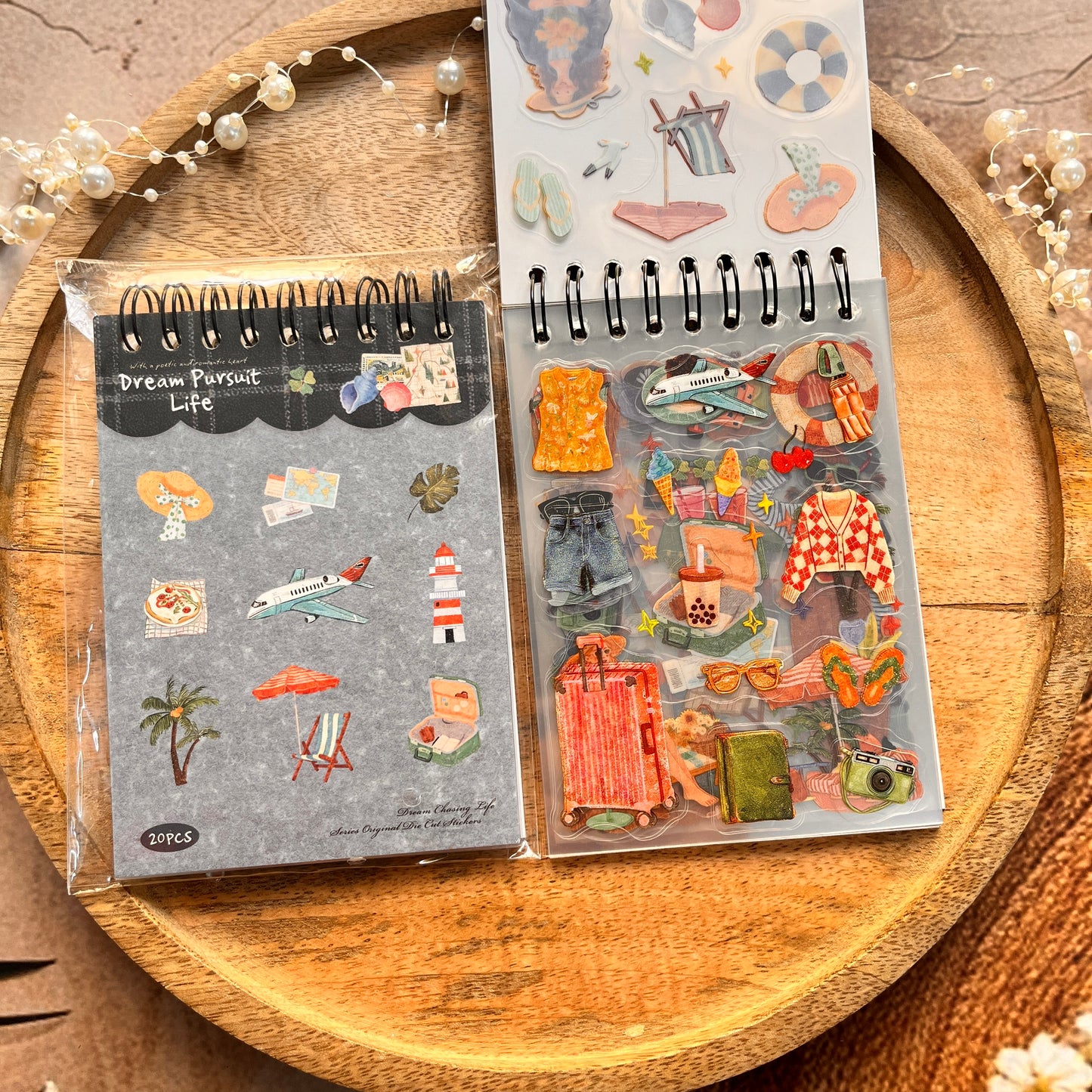 20 Sheets Chasing Dreams Lifestyle Series Lifestyle themed sticker Book