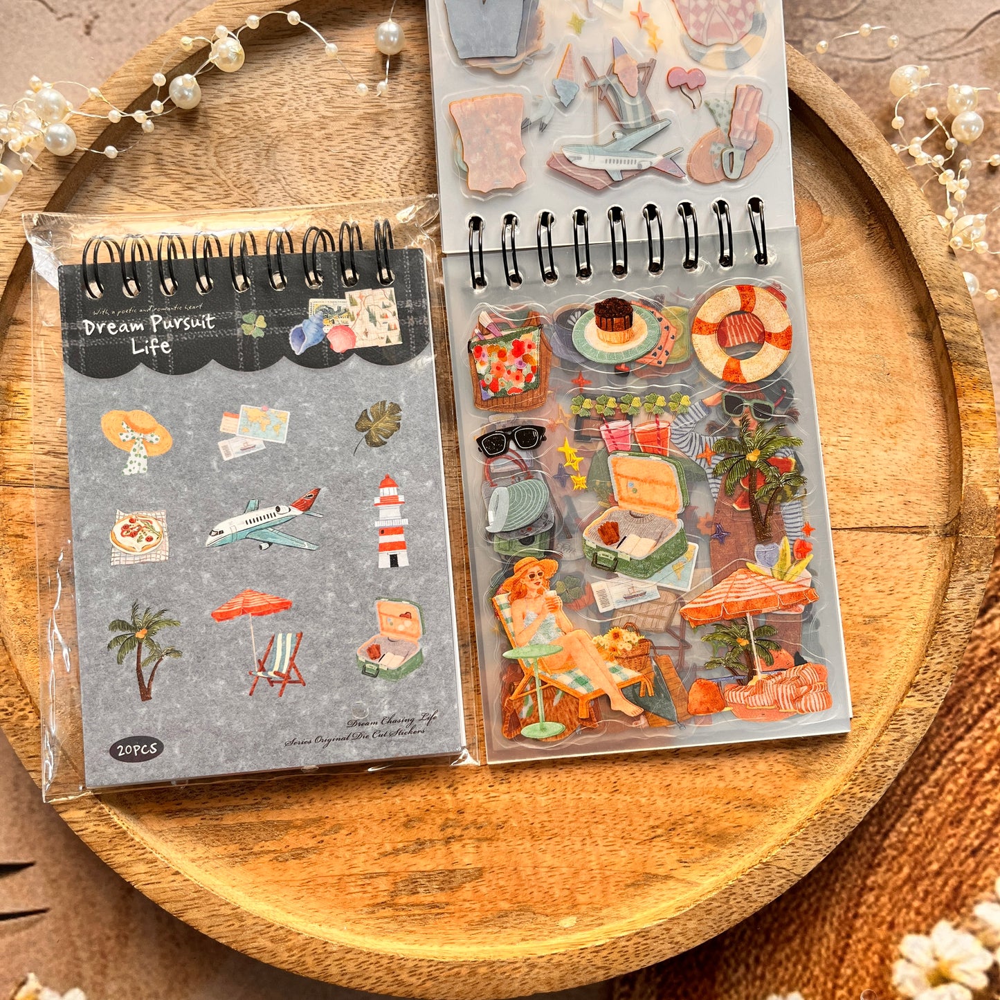 20 Sheets Chasing Dreams Lifestyle Series Lifestyle themed sticker Book