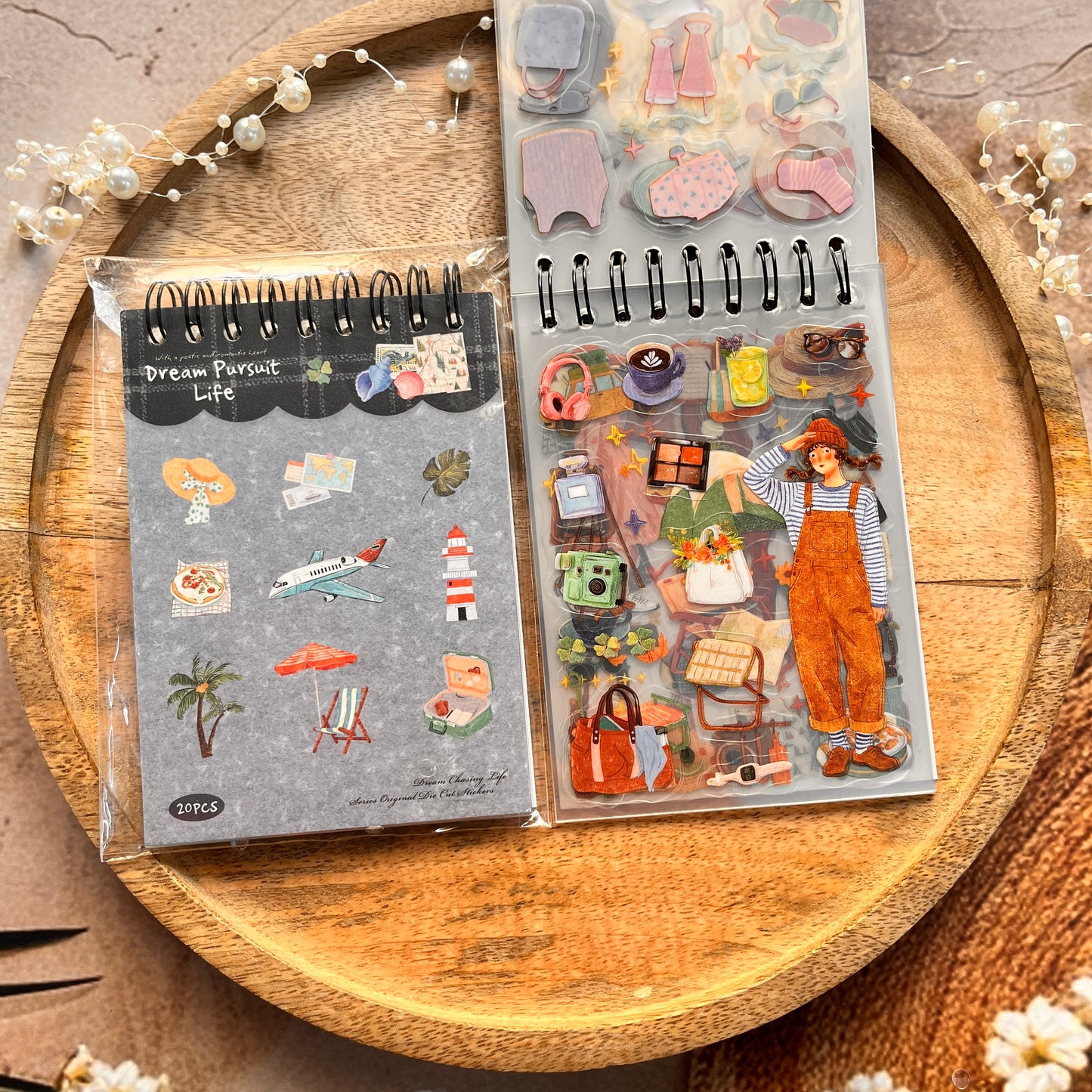 20 Sheets Chasing Dreams Lifestyle Series Lifestyle themed sticker Book