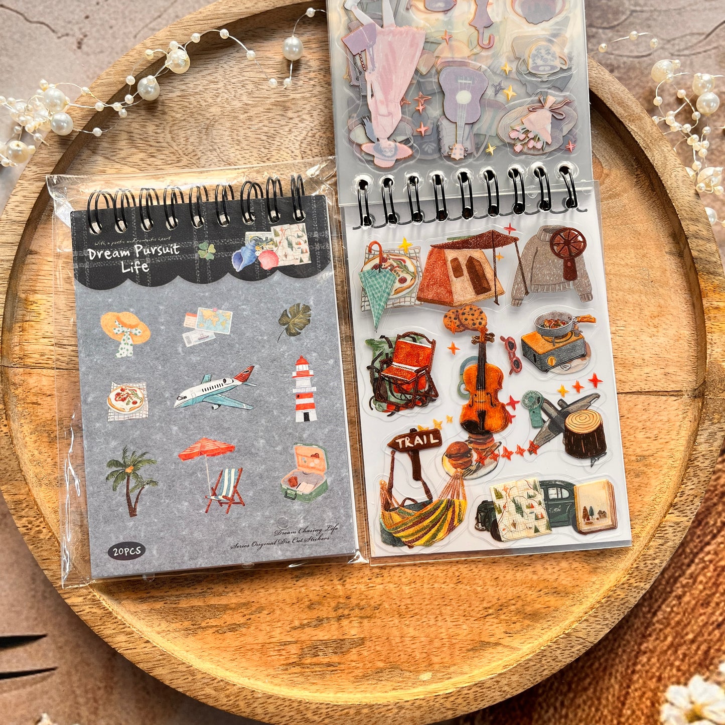 20 Sheets Chasing Dreams Lifestyle Series Lifestyle themed sticker Book