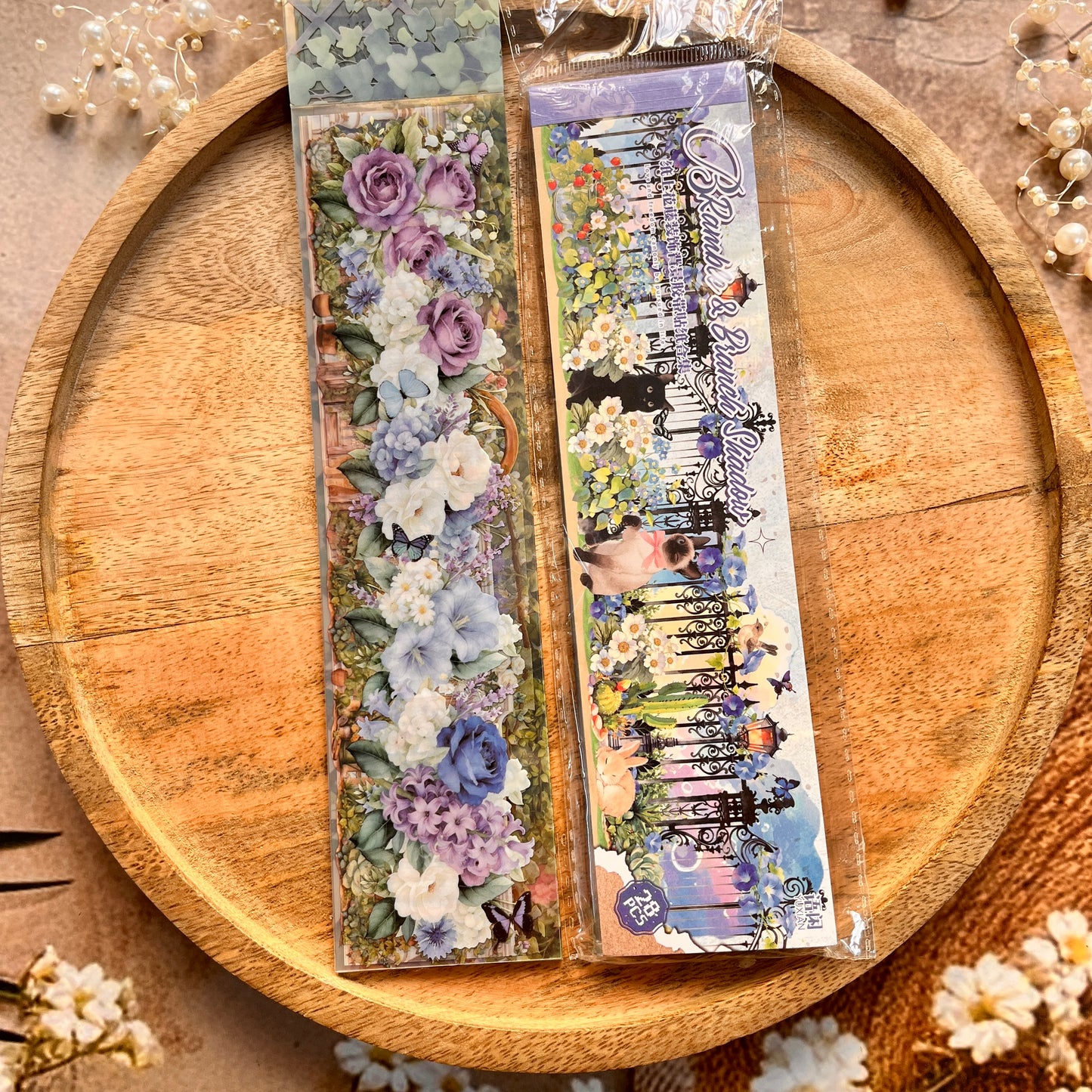 28 sheets Paper Flower and Vine Series Scene Setting Sticker Book