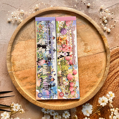 28 sheets Paper Flower and Vine Series Scene Setting Sticker Book