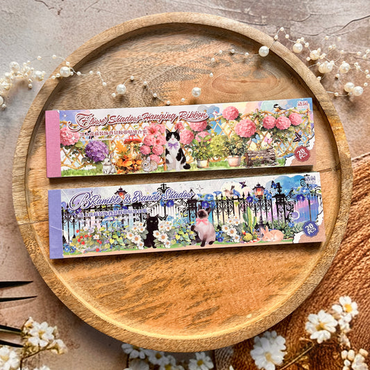 28 sheets Paper Flower and Vine Series Scene Setting Sticker Book