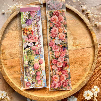 28 sheets Paper Flower and Vine Series Scene Setting Sticker Book