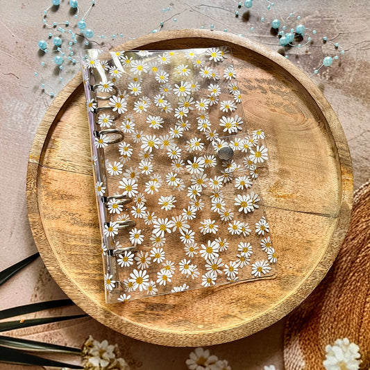 A6 Transparent PVC Shell Daisy Loose-Leaf Binder Journal