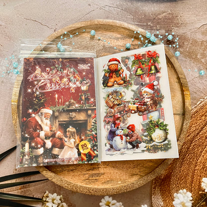20 Sheets Christmas Letter Creative PET Sticker Book