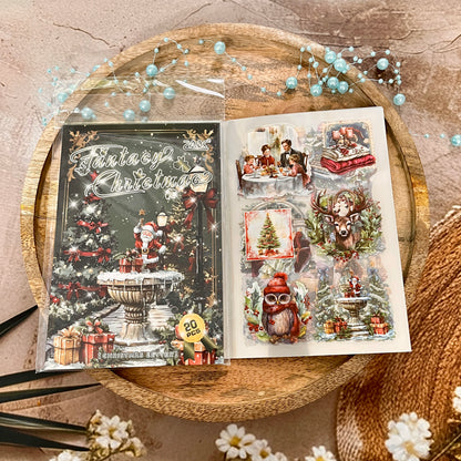 20 Sheets Christmas Letter Creative PET Sticker Book