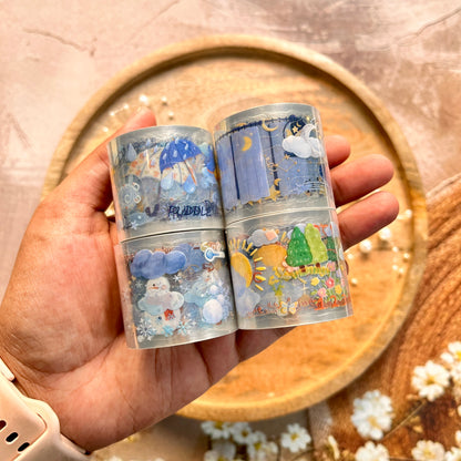 1 roll Weather Forecast Series Weather-themed PET die-cut journaling tape