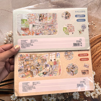 4 sheets per pack Nostalgic Scenery Stickers DIY Journaling Stickers
