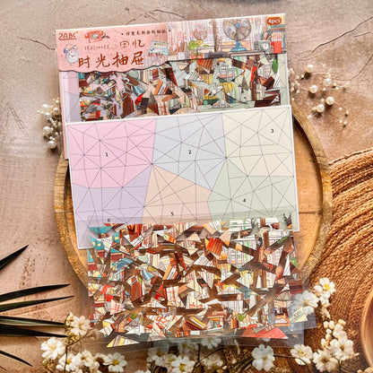 4 sheets per pack Nostalgic Scenery Stickers DIY Journaling Stickers