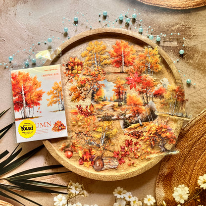 50 Pcs Tree Seasons Series Tree Scenery Stickers