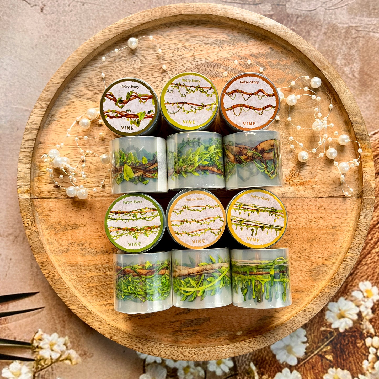 1 roll Forest Vine Branches Pet Tape For Scrapbooking