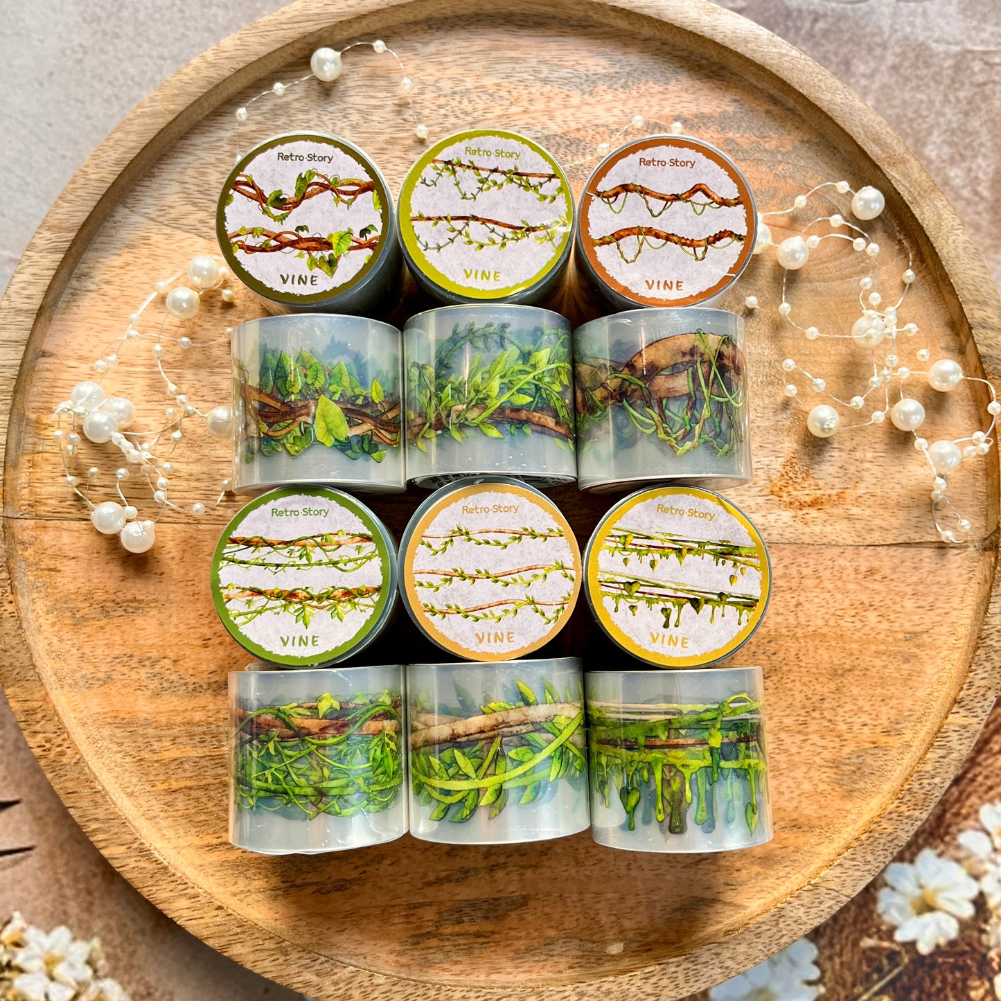 1 roll Forest Vine Branches Pet Tape For Scrapbooking