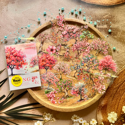 50 Pcs Tree Seasons Series Tree Scenery Stickers