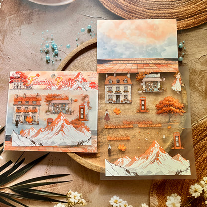 3pcs/pack Patrol Season Illustrated Scenic Stickers