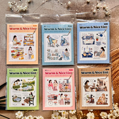 15 Pcs Healing List Series Instagram inspired character journaling stickers
