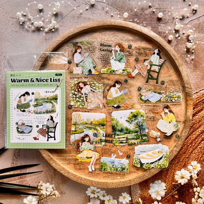15 Pcs Healing List Series Instagram inspired character journaling stickers