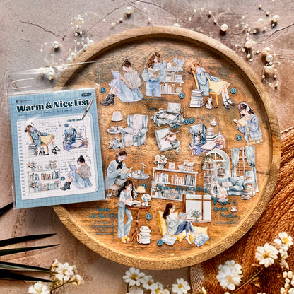 15 Pcs Healing List Series Instagram inspired character journaling stickers