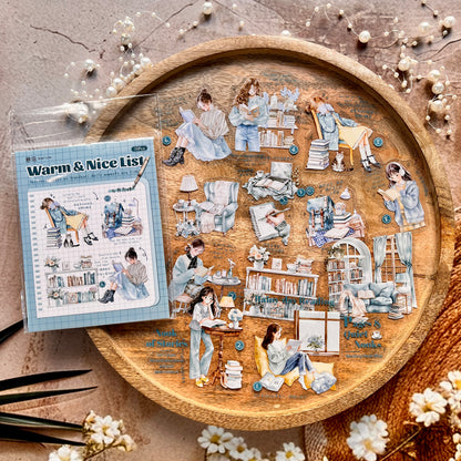 15 Pcs Healing List Series Instagram inspired character journaling stickers