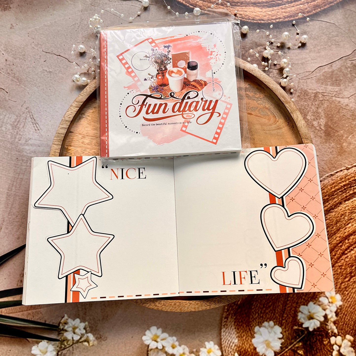 1 Pc Instagram-style notebook with irregular pages for journaling