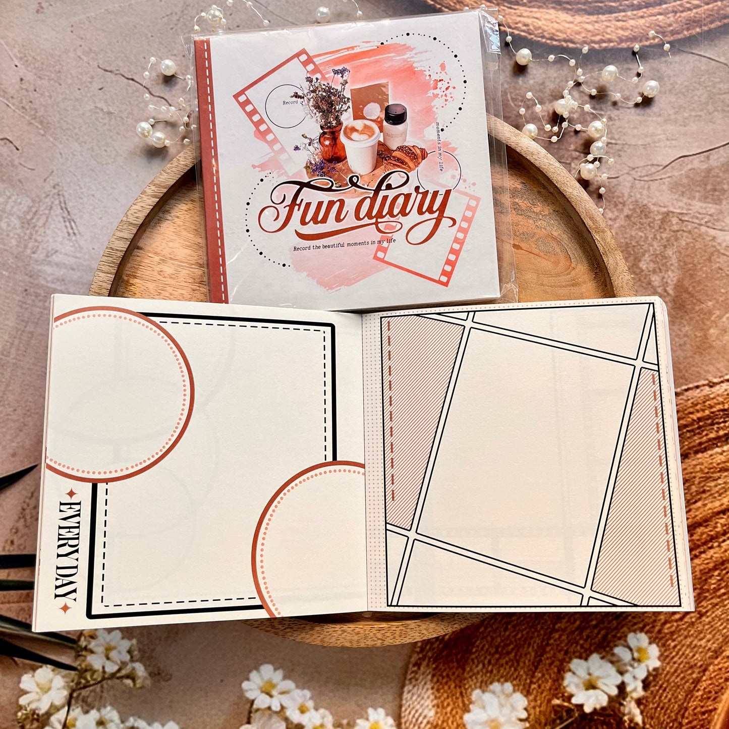 1 Pc Instagram-style notebook with irregular pages for journaling
