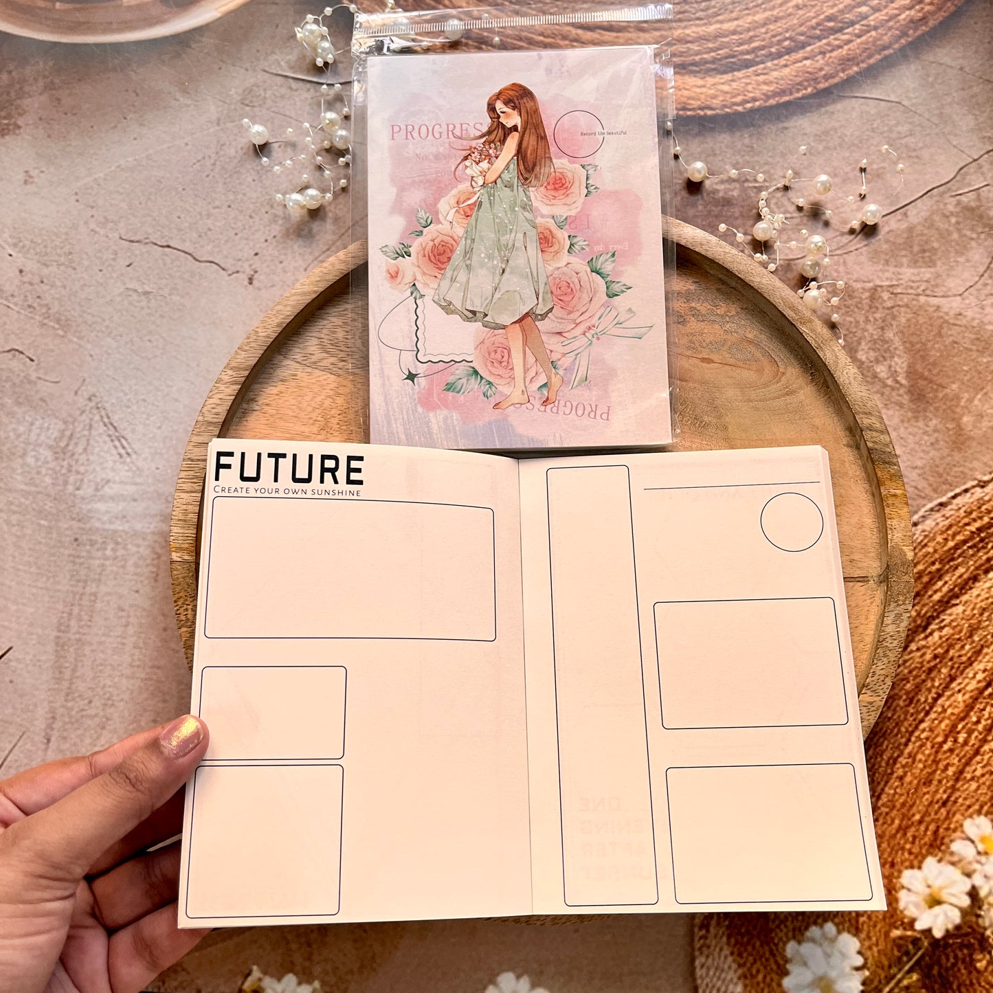 1 Pc Instagram-style notebook with irregular pages for journaling