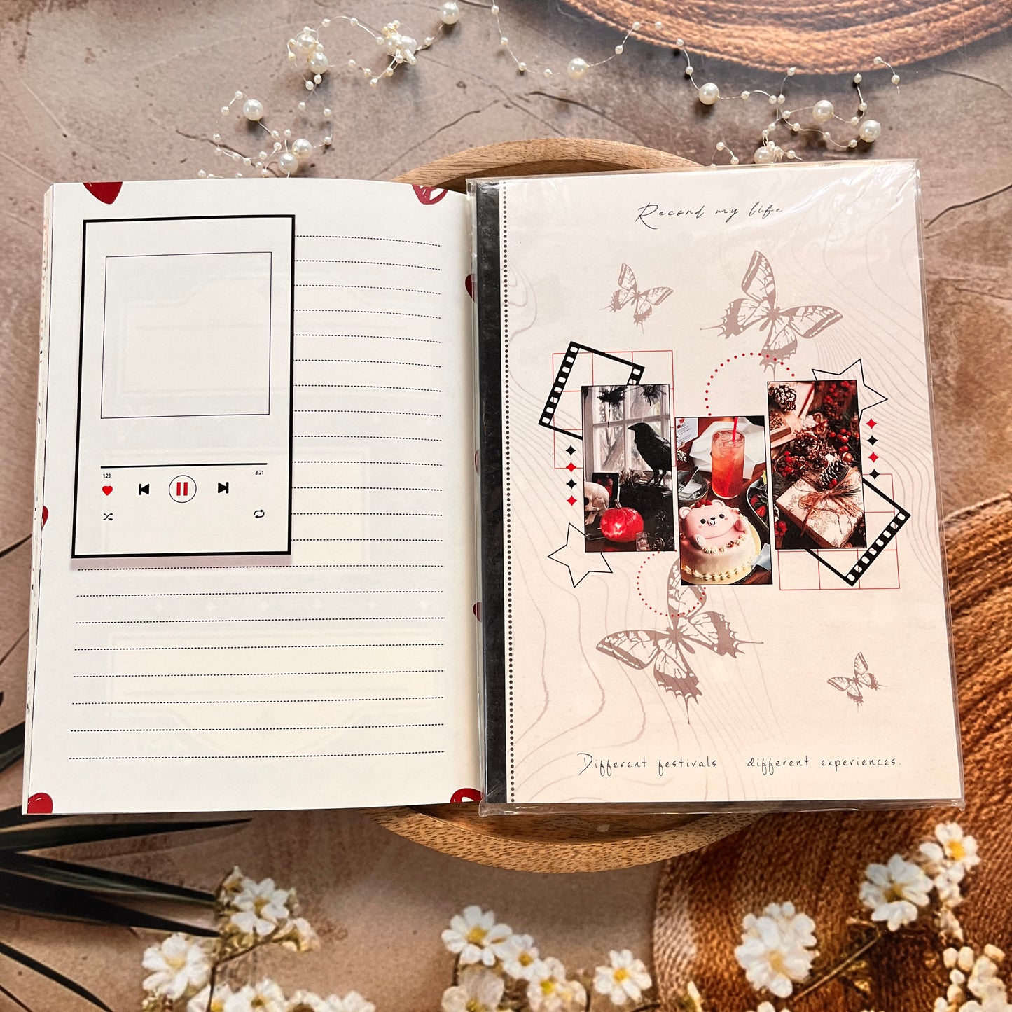 1 Pc Instagram-style notebook with irregular pages for journaling