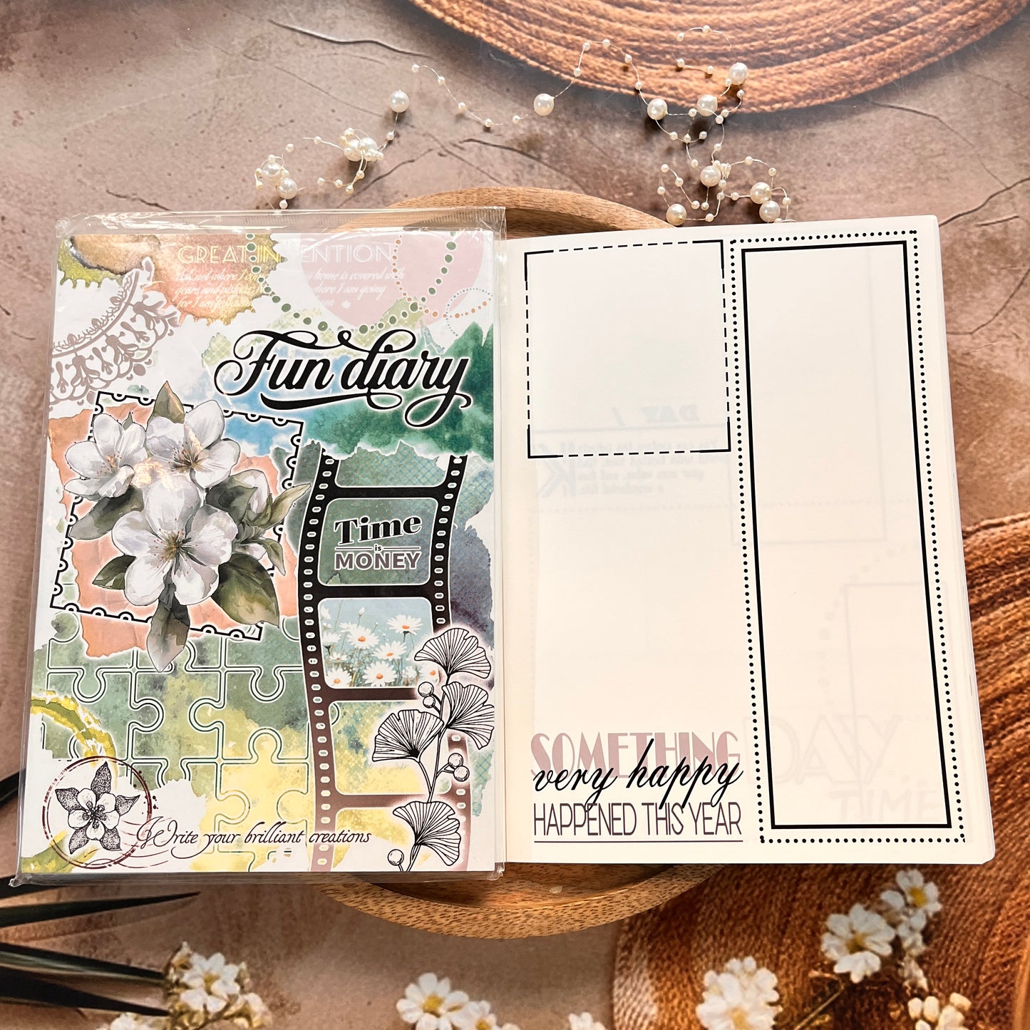 1 Pc Instagram-style notebook with irregular pages for journaling