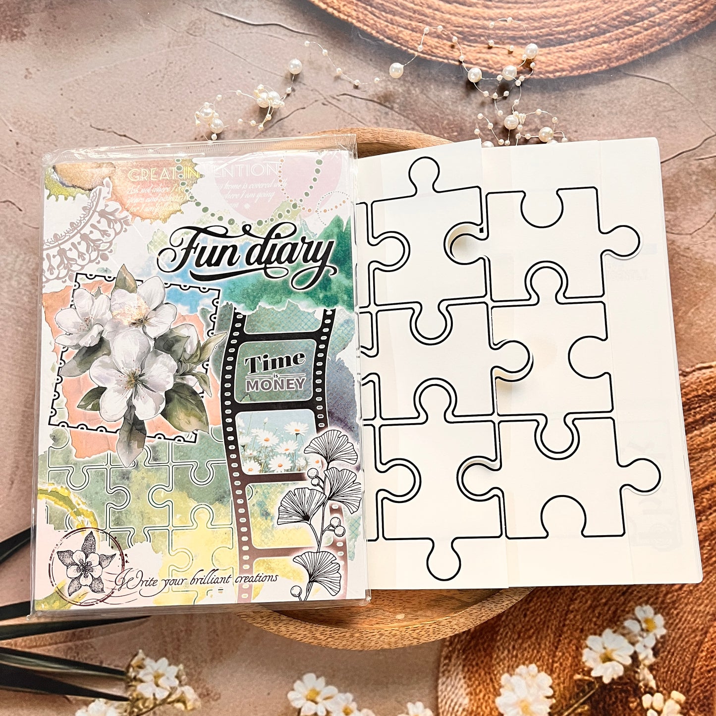 1 Pc Instagram-style notebook with irregular pages for journaling
