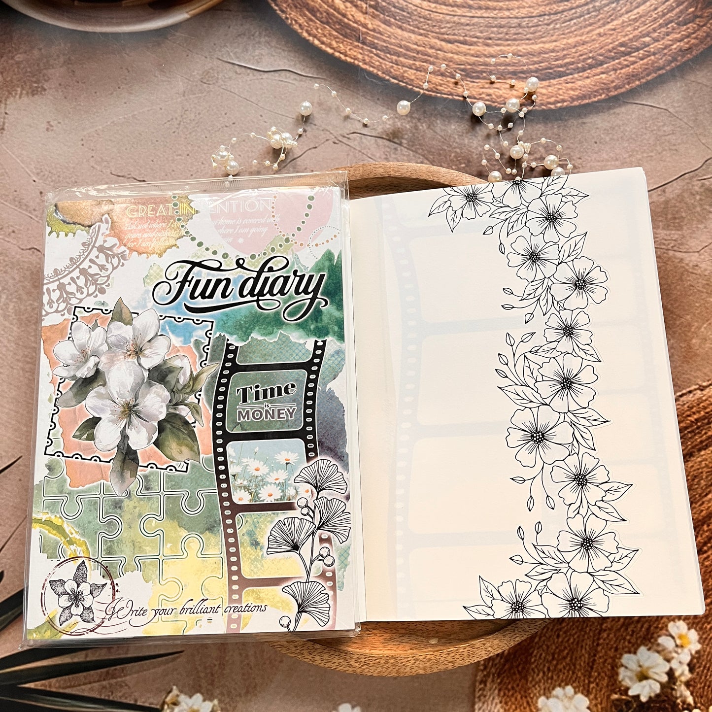 1 Pc Instagram-style notebook with irregular pages for journaling
