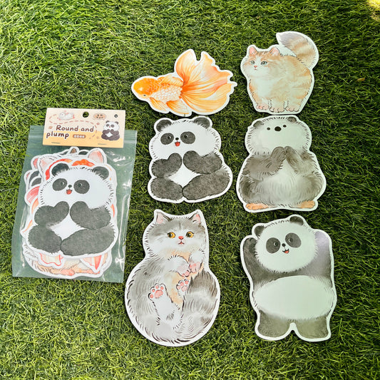 15 Pcs/set Kawaii Animal Series Junk Journal Decoration Cartoon Postcards