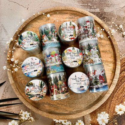 1 roll Walking Through the Town Series Watercolor Fairy Tale Tape