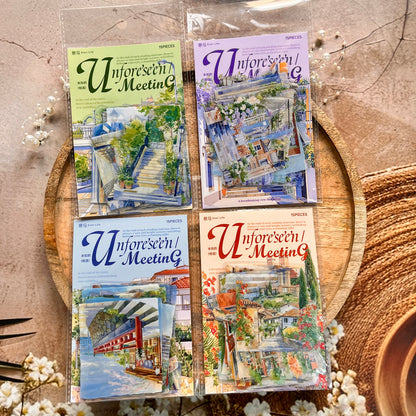15 Pcs The Unknown Encounters Series Staircase Landscape Sticker