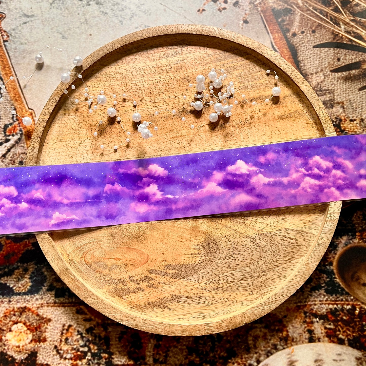 Beautiful Purple Clouds and Sky Pet Tape for Journaling