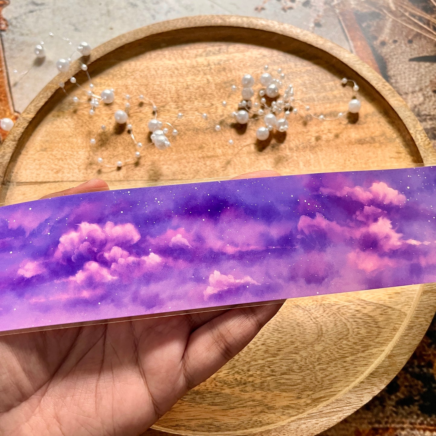 Beautiful Purple Clouds and Sky Pet Tape for Journaling