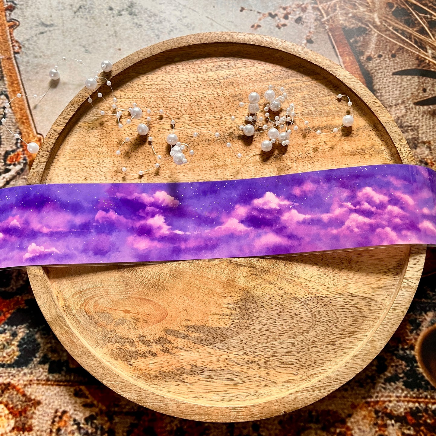 Beautiful Purple Clouds and Sky Pet Tape for Journaling