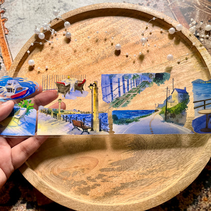 Summer Breeze Night Road Pet Tape for Journaling