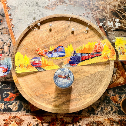 Crossing Seasons - Autumn/Winter Train Pet Tape for Journaling