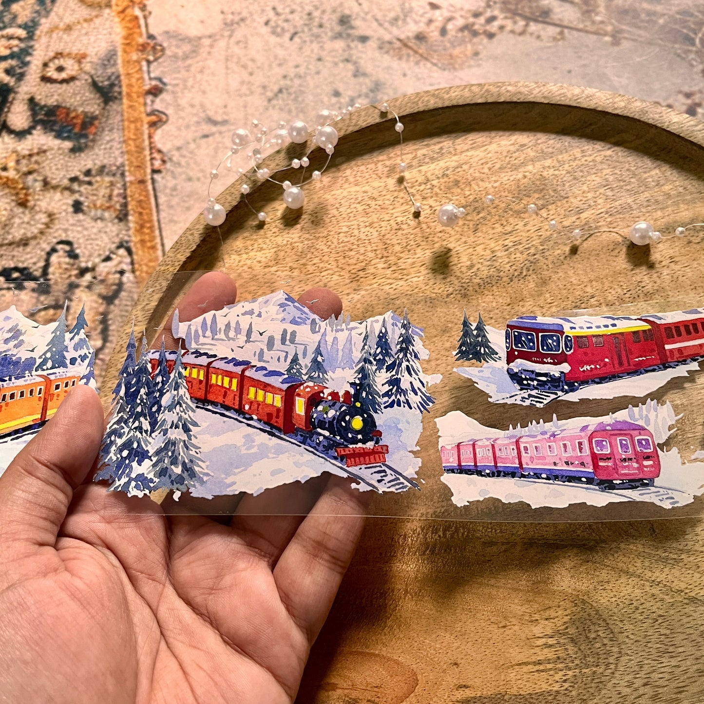 Crossing Seasons - Autumn/Winter Train Pet Tape for Journaling