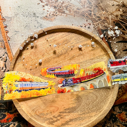 Crossing Seasons - Autumn/Winter Train Pet Tape for Journaling