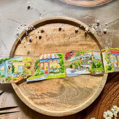 Day shadow idle corner yellow house PET Tape for Journaling