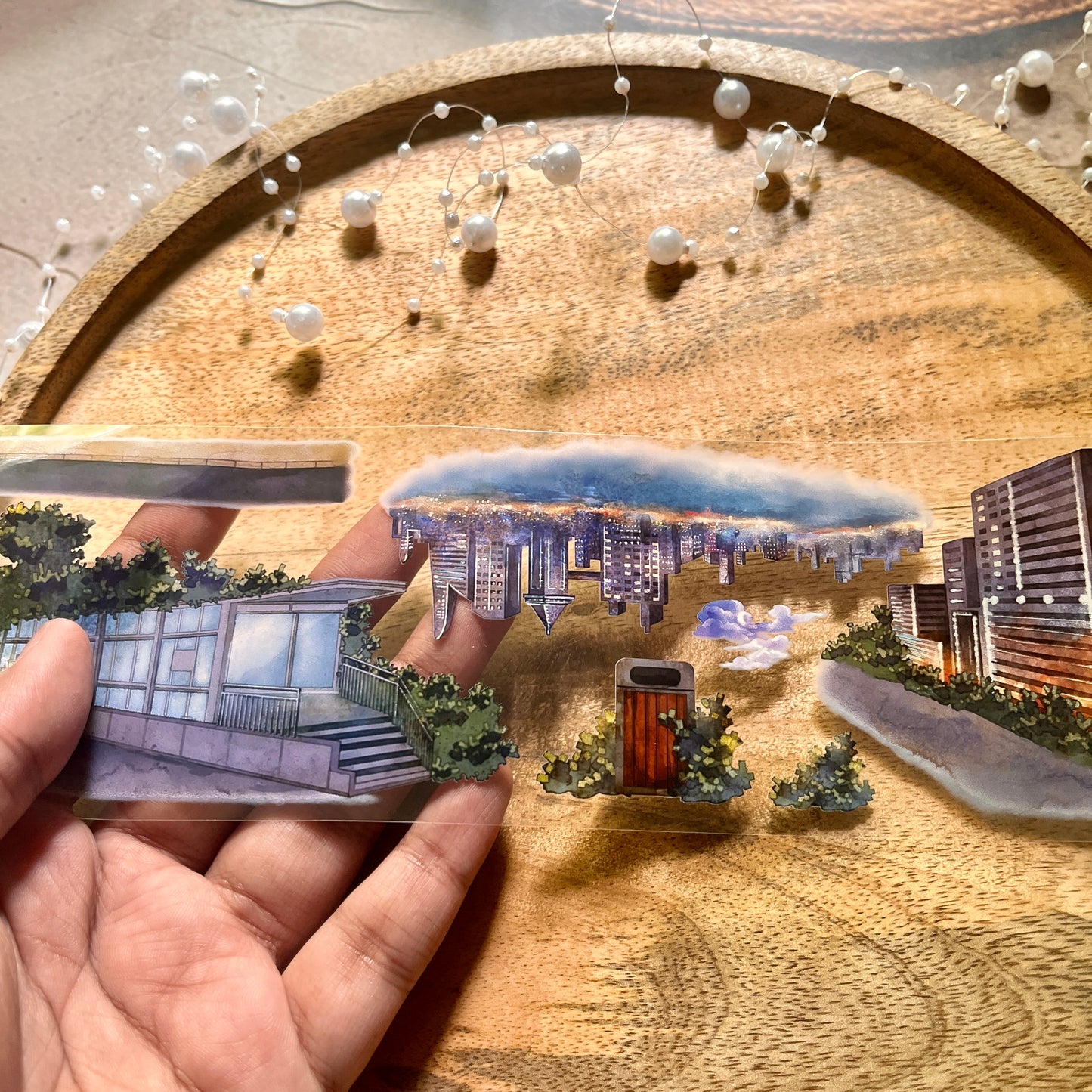 In the Quiet Night Light City Pet Tape for Journaling