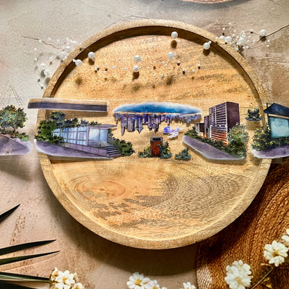 In the Quiet Night Light City Pet Tape for Journaling