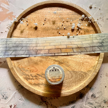 Twilight Walking Brick Road Washi Tape for Journaling